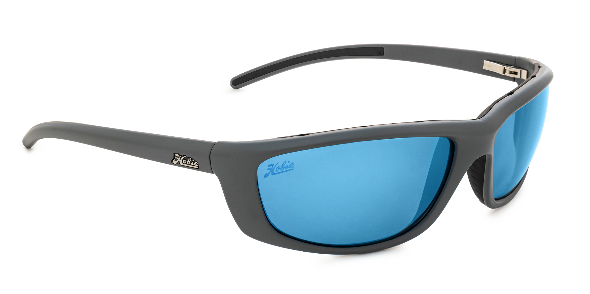 Hobie Pacifica Polarized Sunglasses – Black Frame, Choose Blue Mirror Or Grey Lens, Men's Sport Style